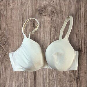 Cacique Lane Bryant Plaid 42D Lightly Lined Balconette Nude Wired Bra Plus